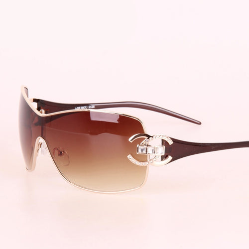 Luxury Diamond Women Sunglasses Women Brand Designer With Logo Gold