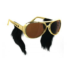 Charger l&#39;image dans la galerie, Free Shipping Hot Sell Gold Frame Classic Elvis Glasses with Sideburns