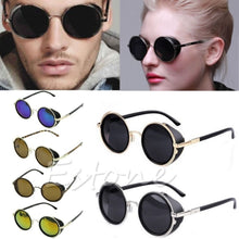 Charger l&#39;image dans la galerie, Cyber Goggles Vintage Retro Blinder Steampunk Sunglasses 50s Round Glasses F05