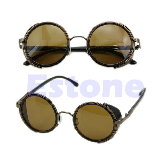 Cyber Goggles Vintage Retro Blinder Steampunk Sunglasses 50s Round Glasses F05