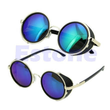 Charger l&#39;image dans la galerie, Cyber Goggles Vintage Retro Blinder Steampunk Sunglasses 50s Round Glasses F05