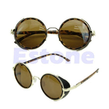 Charger l&#39;image dans la galerie, Cyber Goggles Vintage Retro Blinder Steampunk Sunglasses 50s Round Glasses F05