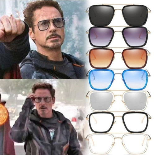 Tony stark Iron Man sunglasses for men women lunette lentes gafas